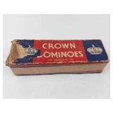 Vintage Crown Dominoes by the Embossing Co. in Box