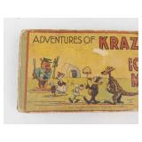 Vintage 1934 Adventures of Krazy Kat and Ignatz Mouse in Koko Land Saalfield Book **HIGH RESALE VALUE**