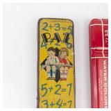 Vintage School Pencil Set & Arcadian Water Colors Mixed Lot