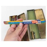 Jackie Pencil Tins With Pencils (Lot of 2)