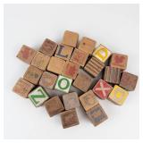 Vintage Wooden Alphabet Blocks