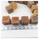 Vintage Wooden Alphabet Blocks
