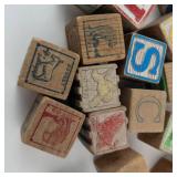 Vintage Wooden Alphabet Blocks
