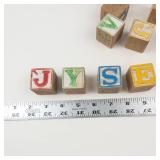 Vintage Wooden Alphabet Blocks