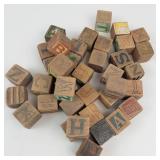 Vintage Wooden Alphabet Blocks