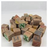 Vintage Wooden Alphabet Blocks