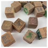 Vintage Wooden Alphabet Blocks