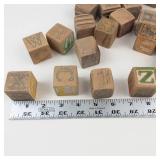 Vintage Wooden Alphabet Blocks