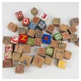 Vintage Wooden Alphabet Blocks