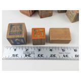 Vintage Wooden Alphabet Blocks Set