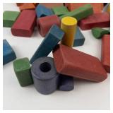 Vintage Playskool Wooden Building Blocks