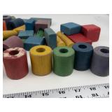 Vintage Playskool Wooden Building Blocks