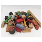 Vintage Wooden Blocks Mixed Lot