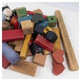 Vintage Wooden Blocks Mixed Lot