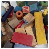 Vintage Wooden Blocks Mixed Lot