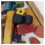 Vintage Wooden Blocks Mixed Lot