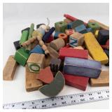 Vintage Wooden Blocks Mixed Lot