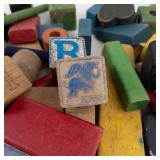 Vintage Wooden Blocks Mixed Lot