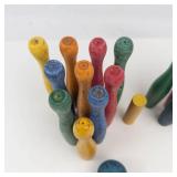 Wooden Bowling Pin Game Set