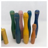 Wooden Bowling Pin Game Set