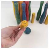 Wooden Bowling Pin Game Set
