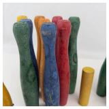 Wooden Bowling Pin Game Set