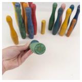 Wooden Bowling Pin Game Set