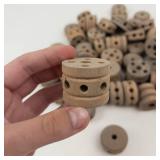 Vintage Tinkertoy Wooden Wheel Assortment