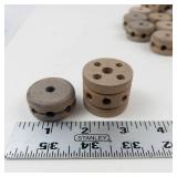 Vintage Tinkertoy Wooden Wheel Assortment