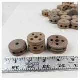 Vintage Tinkertoy Wooden Wheel Assortment