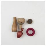 Vintage Wooden Carrom Pieces Mixed Lot