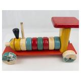 Vintage Educa Lux Wooden Pull-Along Train