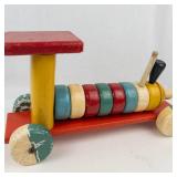 Vintage Educa Lux Wooden Pull-Along Train