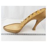 Vintage Giant Gold Just the Right Shoe High Heel Figurine Store Display Prop