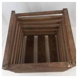 Antique Wooden Egg Crate With Hinged Lid & Handle
