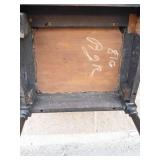 Vintage Wooden Dining Chair With Upholstered Seat