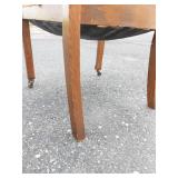 Antique Eastlake Parlor Chair With Yellow Upholstery