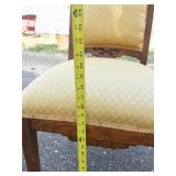 Antique Eastlake Parlor Chair With Yellow Upholstery