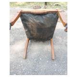 Antique Eastlake Parlor Chair With Yellow Upholstery