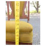 Victorian Style Walnut Side Chair With Velvet Upholstery