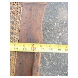 Antique Oak Press-Back Rocking Chair With Cane Seat
