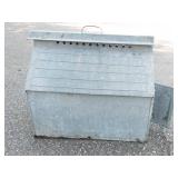 Vintage Galvanized Metal Chicken Brooder Carrier
