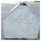 Vintage Galvanized Metal Chicken Brooder Carrier