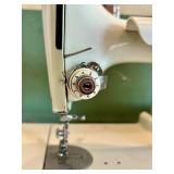 Vintage Singer 221K Sewing Machine With Case & Motor