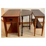 Wood Accent Tables - Set of 3