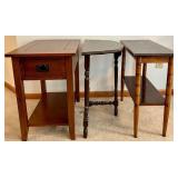 Wood Accent Tables - Set of 3