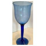 Blue Glass Goblets (Set of 8)