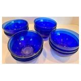 Cobalt Blue Glass Bowls (Lot of 12)