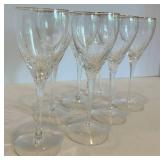 Lenox Encore Crystal Wine Glasses (Lot of 7)
