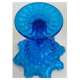 Fenton Hobnail Glass Compote Bowl and Bridal Basket Set (Lot of 3)